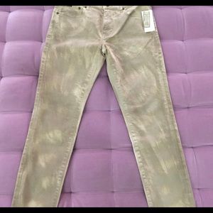 NWT Ralph Lauren Polo Khaki distressed look Tompkins Skinny Crop Jean / Pants
